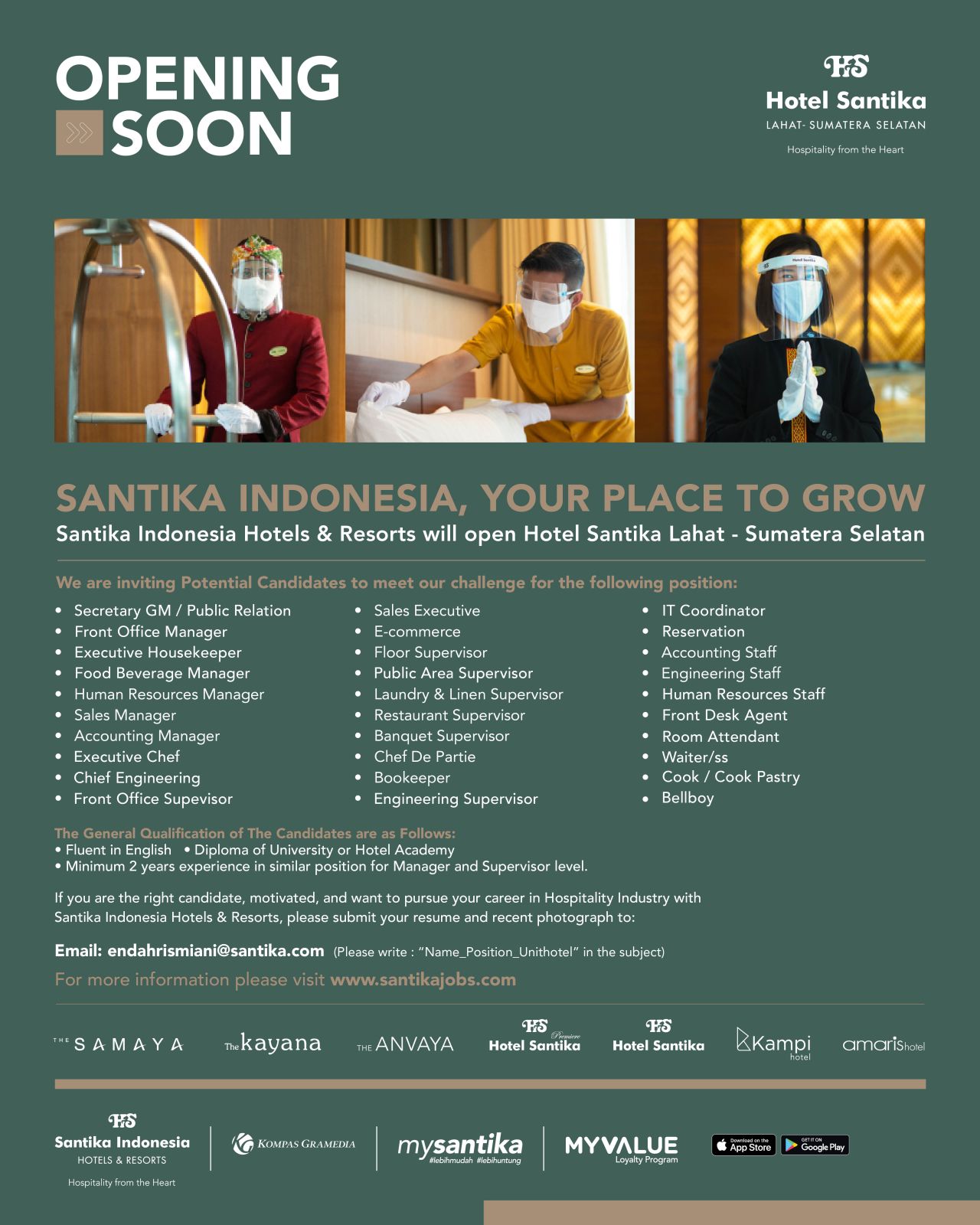 Lowongan Kerja Santika Indonesia Hotels And Resorts