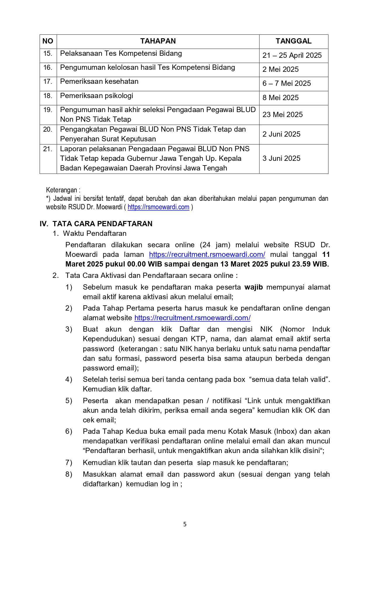 PENGUMUMAN PENGADAAN PEGAWAI BLUD NON PNS TIDAK TETAP TAHUN 2025 page 0005